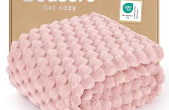 Bedsure Pink Throw Blanket for Couch