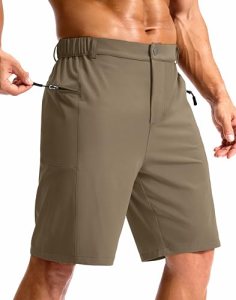 G Gradual Men’s Casual Shorts 9″ Lightweight Hiking Golf Zipper Pockets Stretch