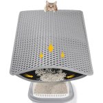 Double Layer Cat Litter Mat, 24×15 Inch Waterproof Litters Box Mat