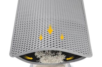Double Layer Cat Litter Mat, 24×15 Inch Waterproof Litters Box Mat