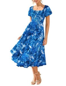GRACE KARIN Womens Summer Floral Maxi Dress 2026 Flowy Wedding Guest Dress A Lin