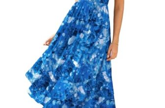 GRACE KARIN Womens Summer Floral Maxi Dress 2026 Flowy Wedding Guest Dress A Lin