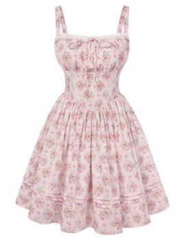 Scarlet Darkness Floral Corset Dress Summer Mini Dresses for Women Teens 2026 Gr