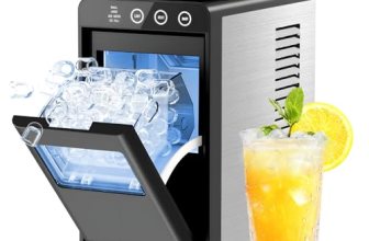 Kismile Countertop Ice Maker, 26lbs/24H Bullet Ice Machine