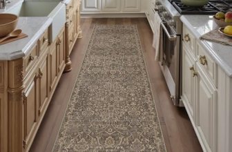 HUGEAR 2’6”x12 Runner Rug Machine Washable Retro Brown Hallway Area Rug Indoor