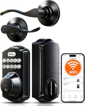 Veise VE012W-B Wi-Fi Fingerprint Smart Lock with Handle Set