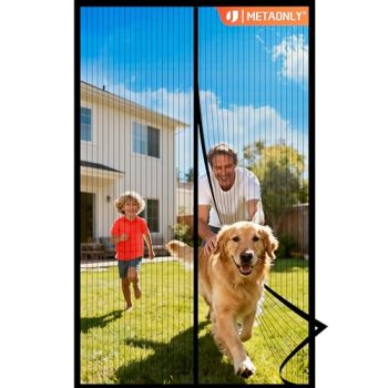 METAONLY Magnetic Screen Door Mesh Fits 36″ x 80″ Door – Curtain Size 38″ x 82″