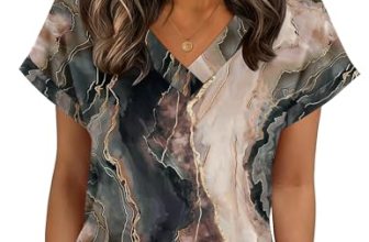 Zeagoo Womens Summer Tops Dressy Cute Short Sleeve Shirts V Neck Blouses Busines