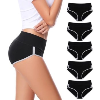 CAILECOTTON Womens Underwear Cotton Underwear for women High Waisted Full Covera