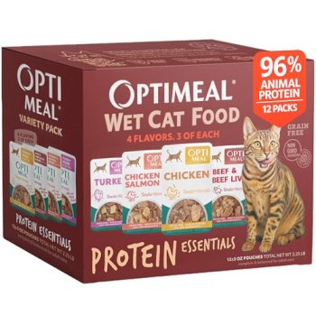 Optimeal Wet Cat Food Variety Pack – Savory Protein Selection