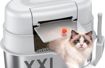 Chumajor XXL Stainless Steel Corner Cat Litter Box with Lid – Sturdy