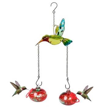 Headak Life Hand Blown Glass Hummingbird Feeder–Unique Hummingbird Feeders for O