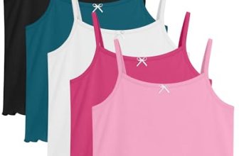 YooAurvox 5 Pack Girls Tank Camisole 5-14 Years Kids Soft Sleeveless Undershirts