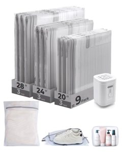 BAGSMART Vacuum Bags for Travel with Rechargeable Air Pump