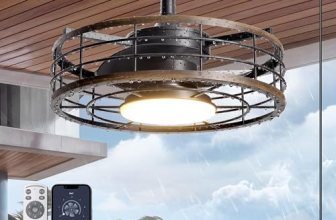 Phylluz Outdoor Ceiling Fan with Lights