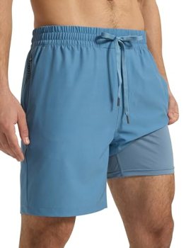 Arcweg Mens Swim Trunks 7 inch Quick Dry Bathing Suits Casual Swimwear for Men w