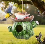 Bird Houses for Outside – Hand-Painted Decorative Bird House