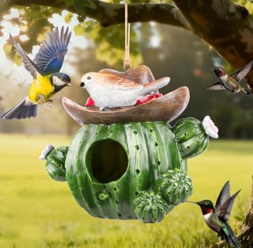 Bird Houses for Outside – Hand-Painted Decorative Bird House