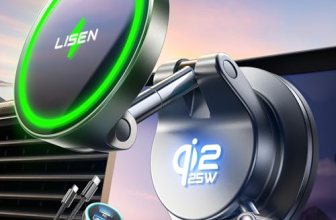 LISEN Qi2.2 25W MagSafe Car Mount Charger