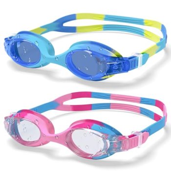 Aegend Swim Goggles for Kids Age 3-8 Anti-Fog Clear Vision Full Protection Goggl