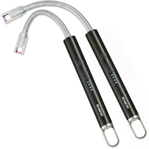 TOMOLO Electric Candle Lighter, Long Flexible Neck Lighter with Safety Switch, W