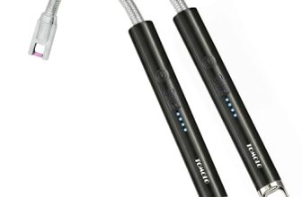 TOMOLO Electric Candle Lighter, Long Flexible Neck Lighter with Safety Switch, W