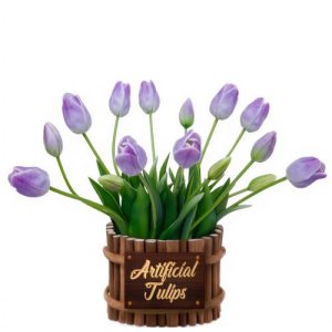 ucky Light Purple15PCS 15.75″ Artificial Tulips
