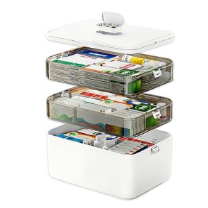 3-Tier Medicine Organizer & Portable Medicine Cabinet