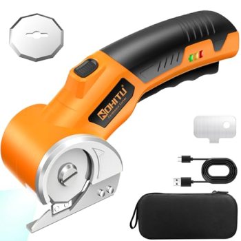 Cordless Electric Scissors: 4V Rechargeable Rotary Cardboard Cutter