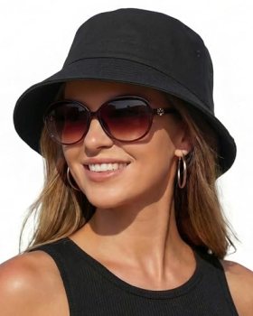 HONGTEYA Bucket Sun Hats for Woman Men Cotton Packable Summer Beach Sun Bucket H