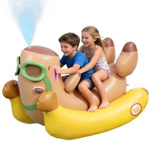 Capybara 72” Pool Float for Kids with Sprinkler