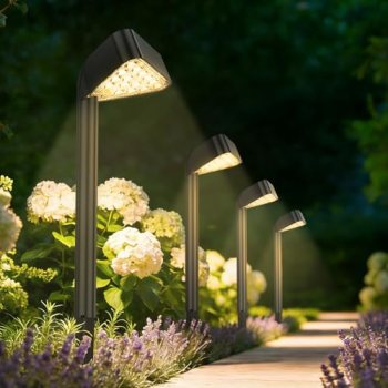 Solar Pathway Lights Outdoor, 8 Pack