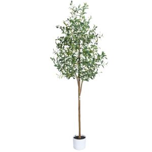 Sillaff Olive Tree 6FT Fake Tree Faux Plants Indoor with Pot Artificial Tree Nea