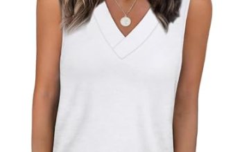 YESTTO Tank Tops for Women Summer V Neck T Shirts Sleeveless Tops Casual Loose F