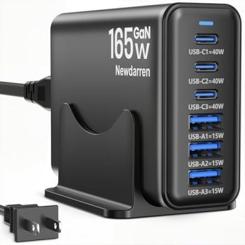 165W GaN USB C Charging Station