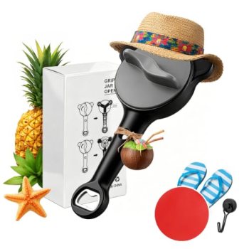 Jar Opener for Seniors, 4-in-1 Adjustable Lid Opener with Non-Slip Grip