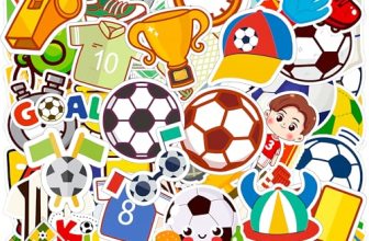 HSHFAMIIY Soccer Party Favors – 100 Pcs Soccer Stickers