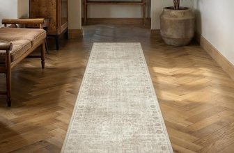 PureCozy 2×8 Beige Runner Rug Washable Non-Slip