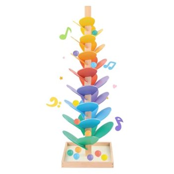 Wooden Marble Run Music Tree Marble Run Learning Game Montessori Wooden Color So