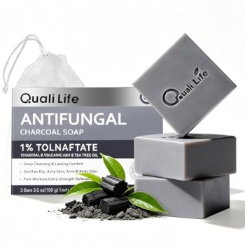 QualiLife Antifungal Soap – Medicated Black Soap for Athlete’s Foot