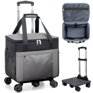 Amythe Rolling Teacher Tote Bag with 5-Wheel