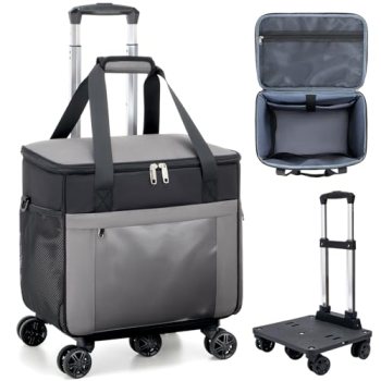 Amythe Rolling Teacher Tote Bag with 5-Wheel