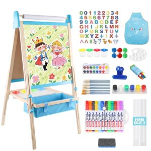 Wooden Easel for Kids, Adjustable Kids Art Easel