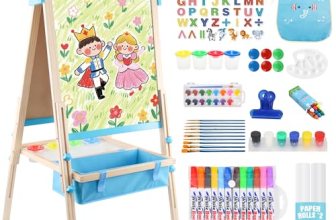 Wooden Easel for Kids, Adjustable Kids Art Easel