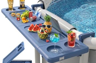Poolside Bar, 44″×12″ Poolside Bar Table with Adjustable Support Bracket Fits Ab