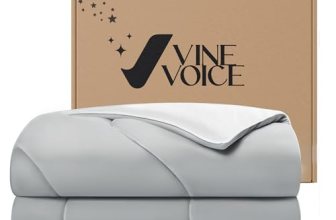 Vine Voice Cooling Comforter for Hot Sleepers, King 106×90, Silver Gray