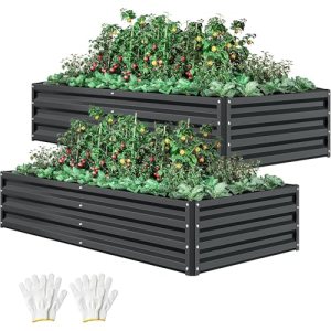DWVO 2pcs 8 x 4 x 1 FT Raised Garden Bed Kit