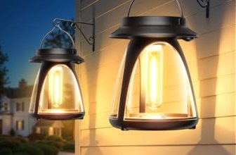 BUCASA Solar Lanterns Outdoor Waterproof 2 Pack