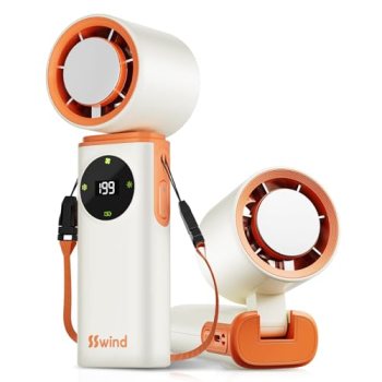 SSWind 6000mAh Portable Handheld Fan with Ice Cooling