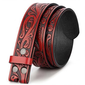 BELTROAD Western Leather Belt Strap for Men Women without Buckle 1.5″ Wide Cowbo